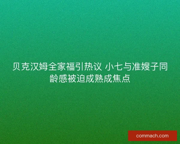 贝克汉姆全家福引热议 小七与准嫂子同龄感被迫成熟成焦点