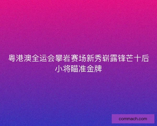 粤港澳全运会攀岩赛场新秀崭露锋芒十后小将瞄准金牌 粤港澳全运会攀岩赛场新秀崭露锋芒十后小将瞄准金牌